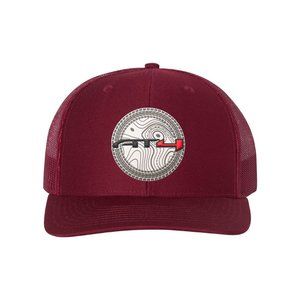 AT4 3D Topo Snapback Trucker Hat- Cardinal